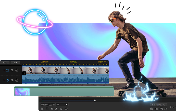 image showcasing PowerDirector 365 pour Mac overall features